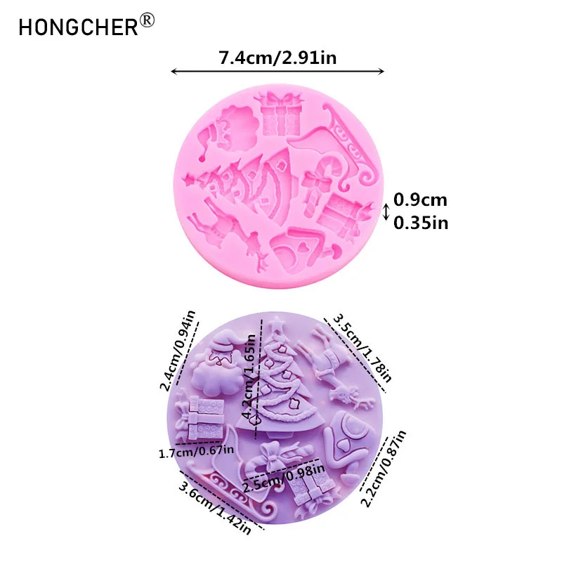 Christmas Series Bells Christmas Tree Snowman Snowhouse Chocolate Cake Silicone Mould DIY Resin Jewellery Accessories Drop Mold