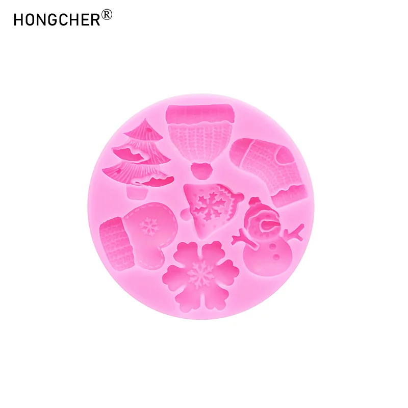 Christmas Series Bells Christmas Tree Snowman Snowhouse Chocolate Cake Silicone Mould DIY Resin Jewellery Accessories Drop Mold