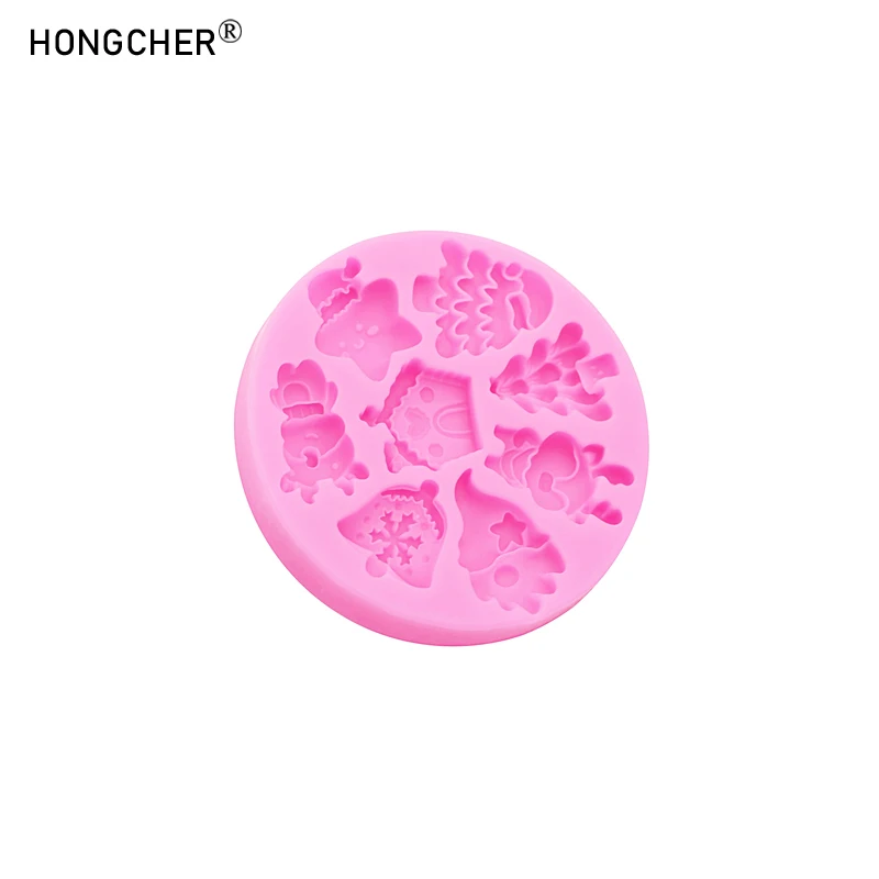 Christmas Series Bells Christmas Tree Snowman Snowhouse Chocolate Cake Silicone Mould DIY Resin Jewellery Accessories Drop Mold
