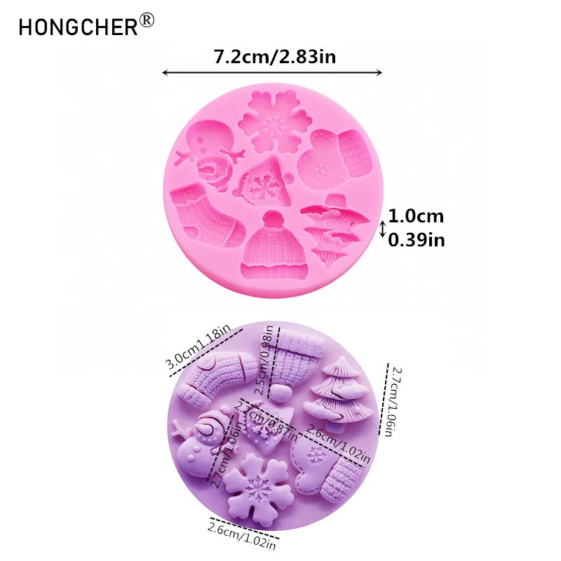 Christmas Series Bells Christmas Tree Snowman Snowhouse Chocolate Cake Silicone Mould DIY Resin Jewellery Accessories Drop Mold