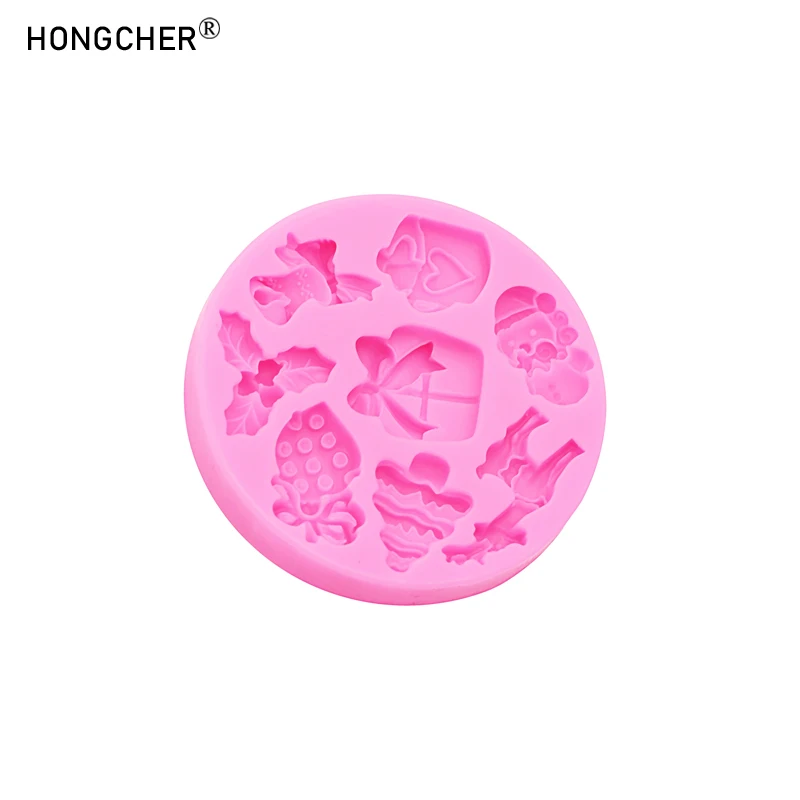 Christmas Series Bells Christmas Tree Snowman Snowhouse Chocolate Cake Silicone Mould DIY Resin Jewellery Accessories Drop Mold