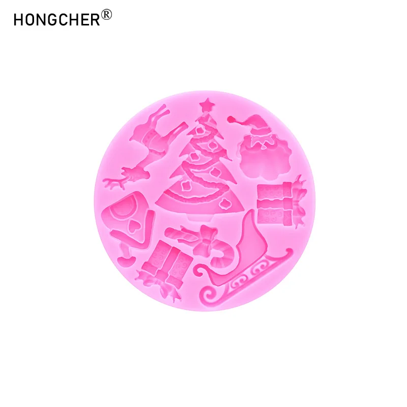 Christmas Series Bells Christmas Tree Snowman Snowhouse Chocolate Cake Silicone Mould DIY Resin Jewellery Accessories Drop Mold