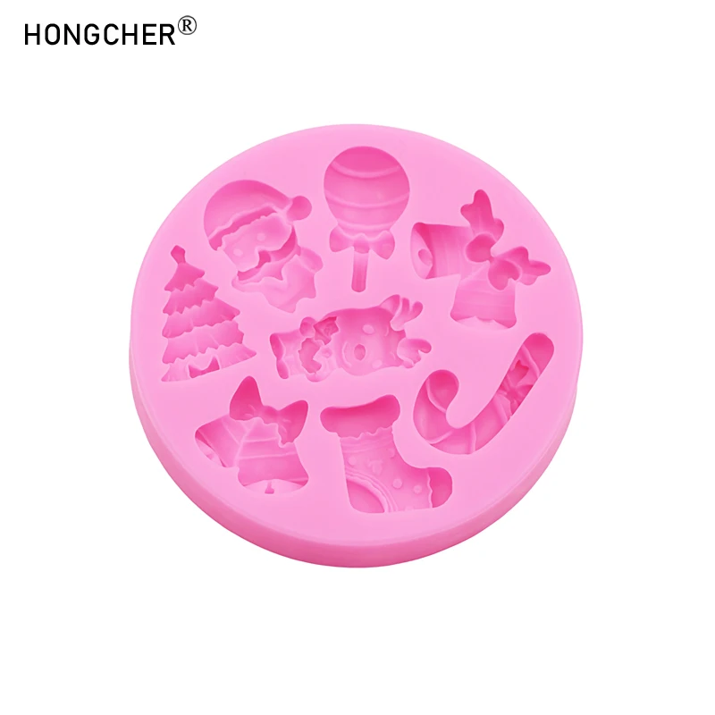 Christmas Series Bells Christmas Tree Snowman Snowhouse Chocolate Cake Silicone Mould DIY Resin Jewellery Accessories Drop Mold