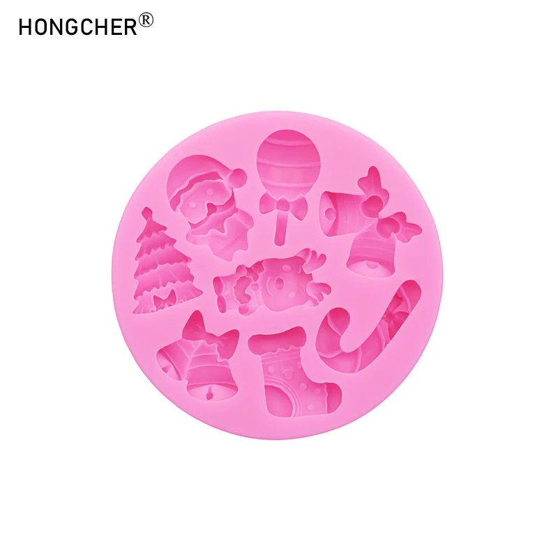 Christmas Series Bells Christmas Tree Snowman Snowhouse Chocolate Cake Silicone Mould DIY Resin Jewellery Accessories Drop Mold