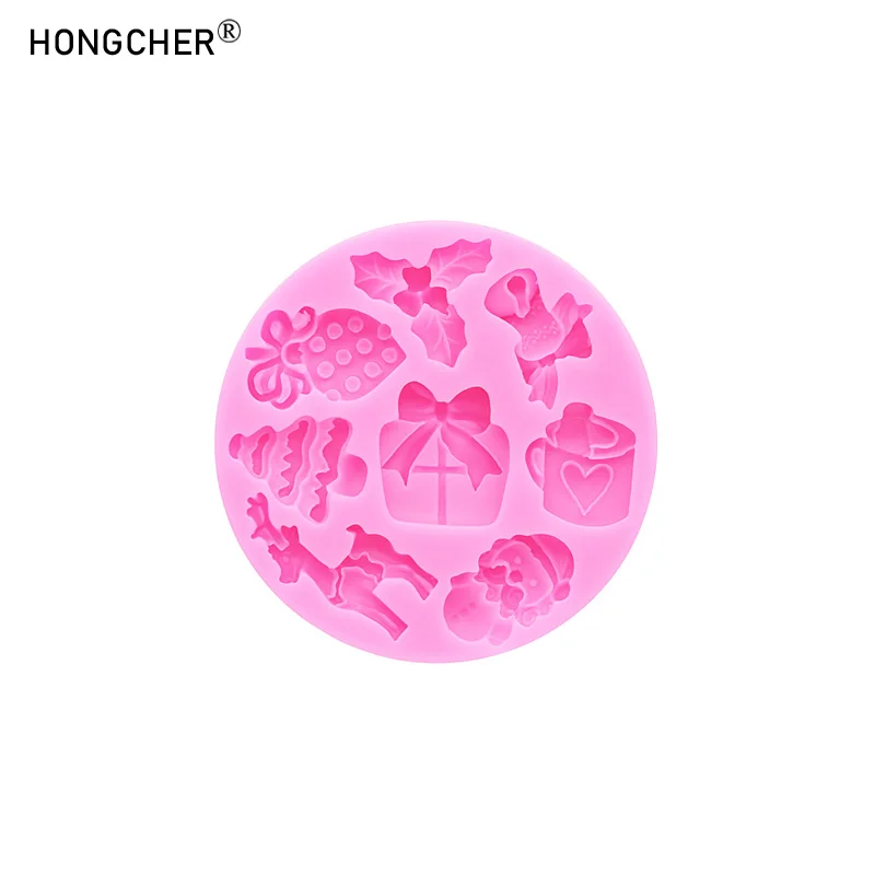 Christmas Series Bells Christmas Tree Snowman Snowhouse Chocolate Cake Silicone Mould DIY Resin Jewellery Accessories Drop Mold