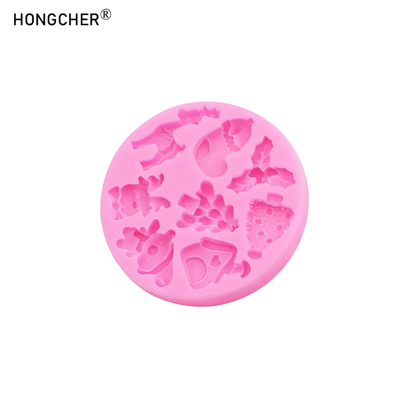 Christmas Series Bells Christmas Tree Snowman Snowhouse Chocolate Cake Silicone Mould DIY Resin Jewellery Accessories Drop Mold