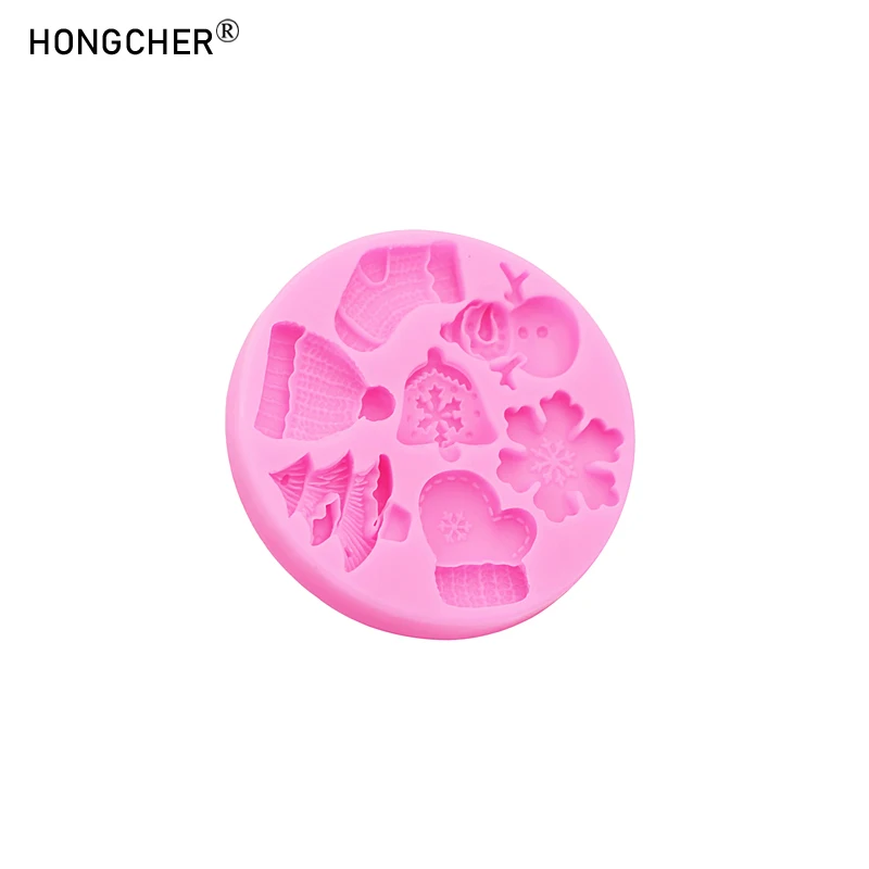 Christmas Series Bells Christmas Tree Snowman Snowhouse Chocolate Cake Silicone Mould DIY Resin Jewellery Accessories Drop Mold