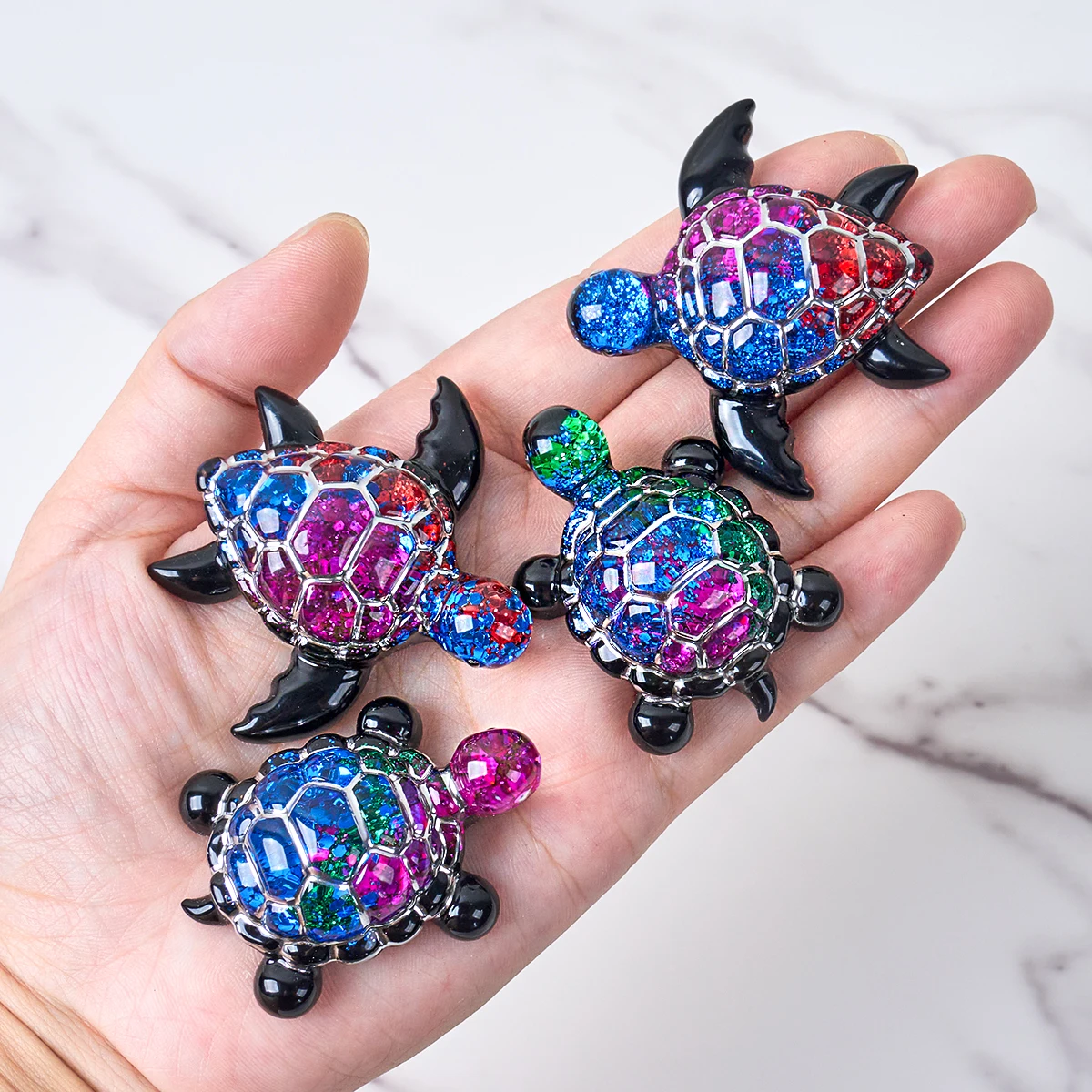 Cute Little Sea Turtle Silicone Mold DIY 3D Tortoise Starfish Seahorse Shell Jewelry Crystal UV Epoxy Resin Mould Plaster Craft