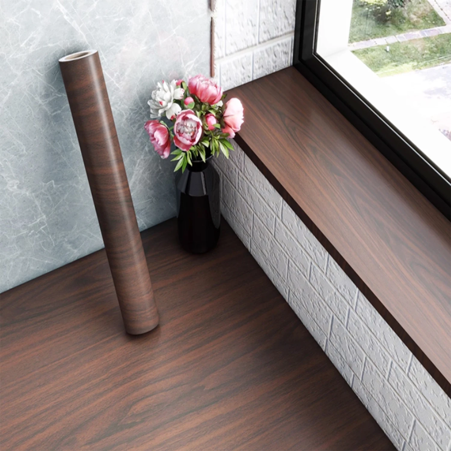 55/40cm Wood Grain Vinyl Wallpaper for Door Wardrobe Cupboard Table Furniture Waterproof Self Adhesive Stickers Home Decor Fil