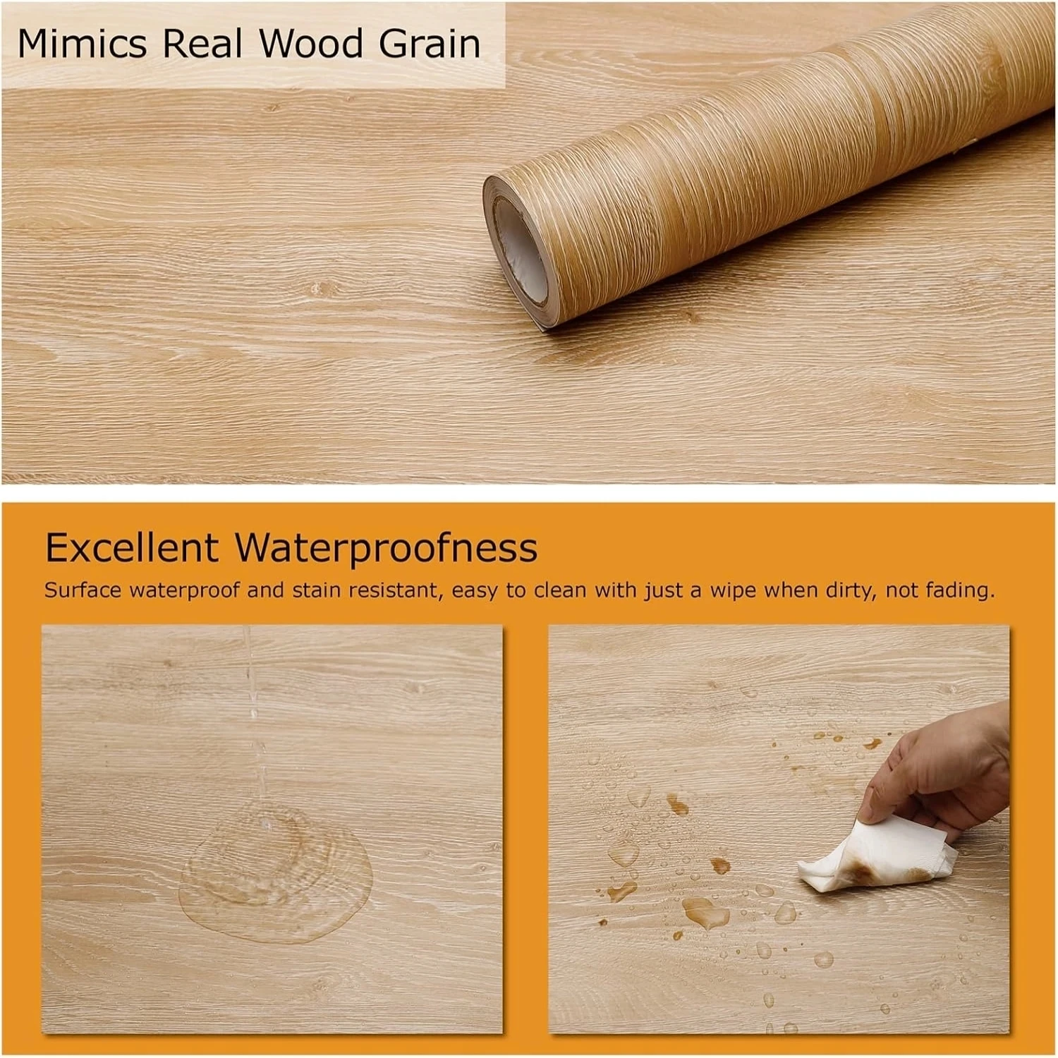 55/40cm Wood Grain Vinyl Wallpaper for Door Wardrobe Cupboard Table Furniture Waterproof Self Adhesive Stickers Home Decor Fil