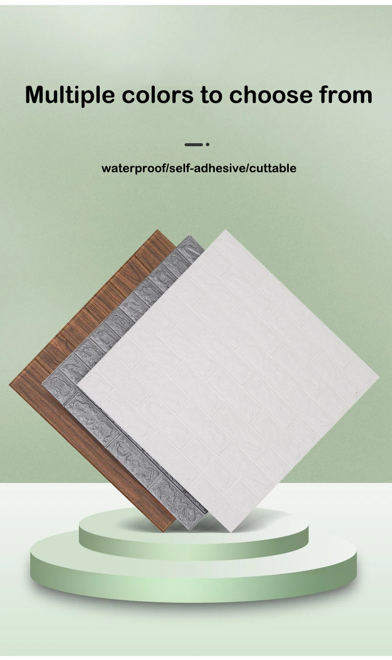 5-30pcs 35cm*30cm DIY Self-adhesive 3D Wall Stickers For Bedroom Waterproof Home Decor Background Foam Brick Wallpaper