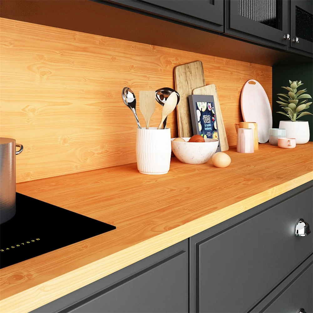 Wood Grain PVC Wallpapers Self Adhesive Stickers 2/3/5M Waterproof Home Decor Film for Door Wardrobe Cupboard Table Furniture