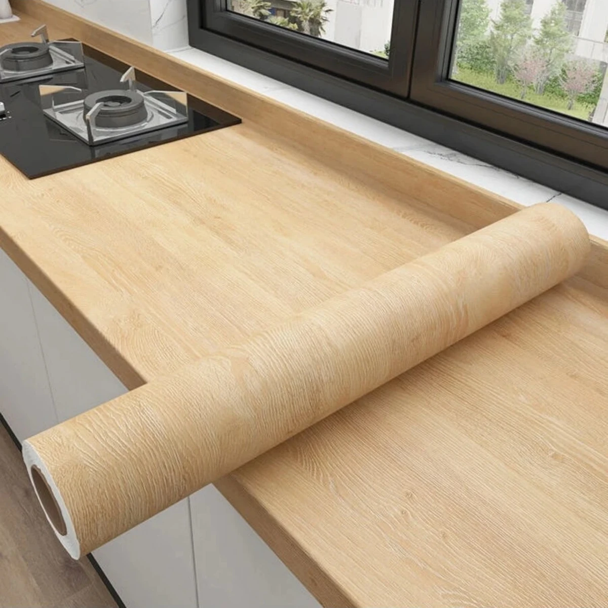 Wood Grain PVC Wallpapers Self Adhesive Stickers 2/3/5M Waterproof Home Decor Film for Door Wardrobe Cupboard Table Furniture