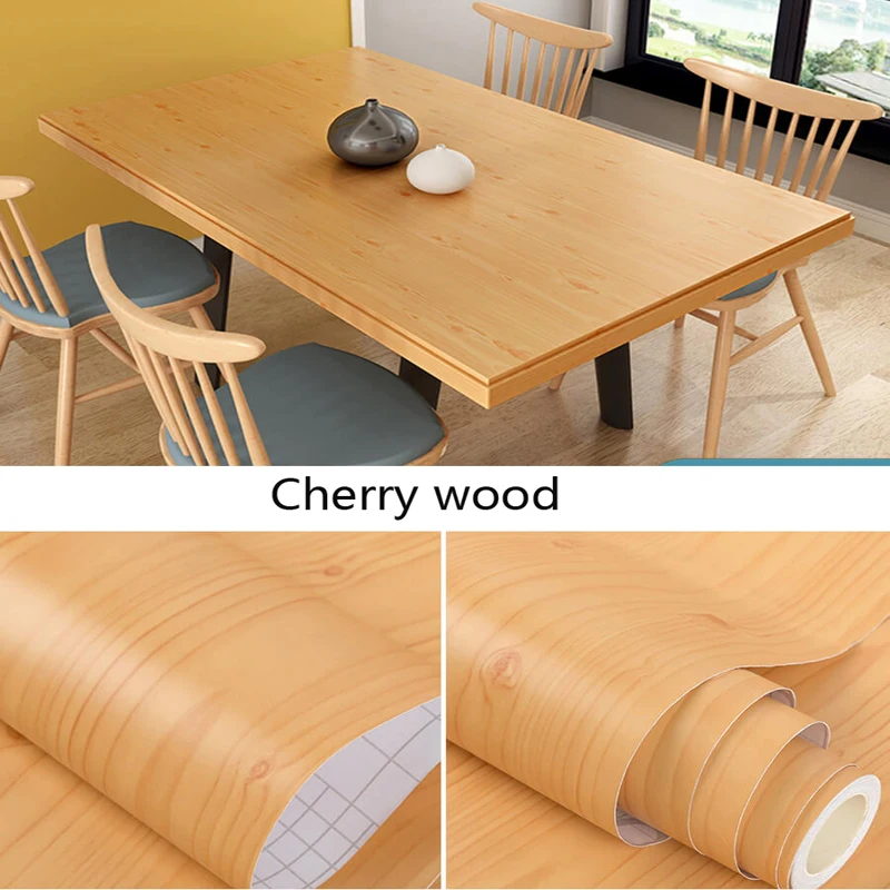 Wood Grain PVC Wallpapers Self Adhesive Stickers 2/3/5M Waterproof Home Decor Film for Door Wardrobe Cupboard Table Furniture