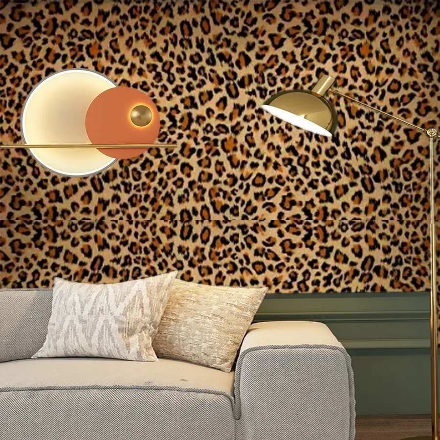 Leopard Print Self-adhesive Wallpaper Home Decoration Stickers Restaurant Living Room Bedroom TV Background Wall PVC Wallpaper
