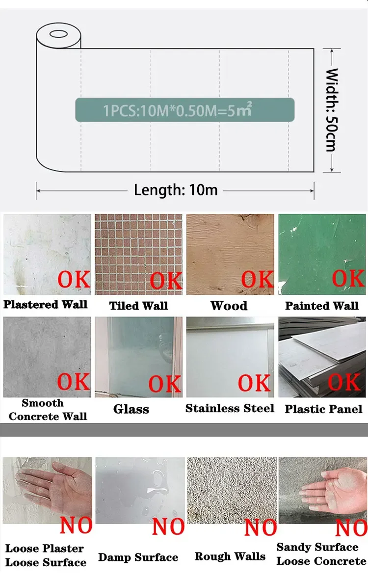 10m 3D Thicken Self-Adhesive Wallpaper Linen Plain Diatom Mud Wall Stickers Color Decor Renovation Anti-Collision Home Decor