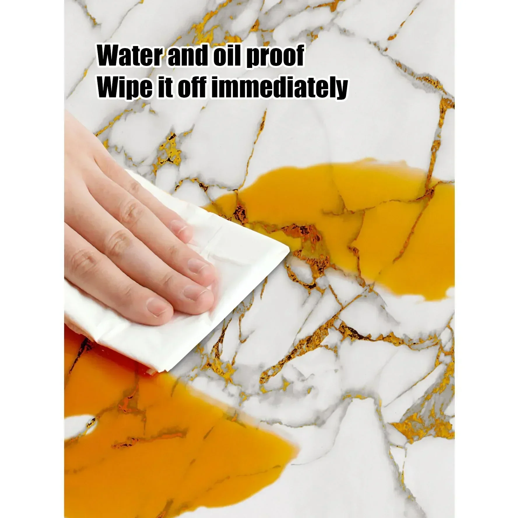 10-50PCS Imitation Marble 3D Ceramic Tile Wall Renovation Decoration Sticker Waterproof Self-adhesive Homeelf-adhesive Wallpaper