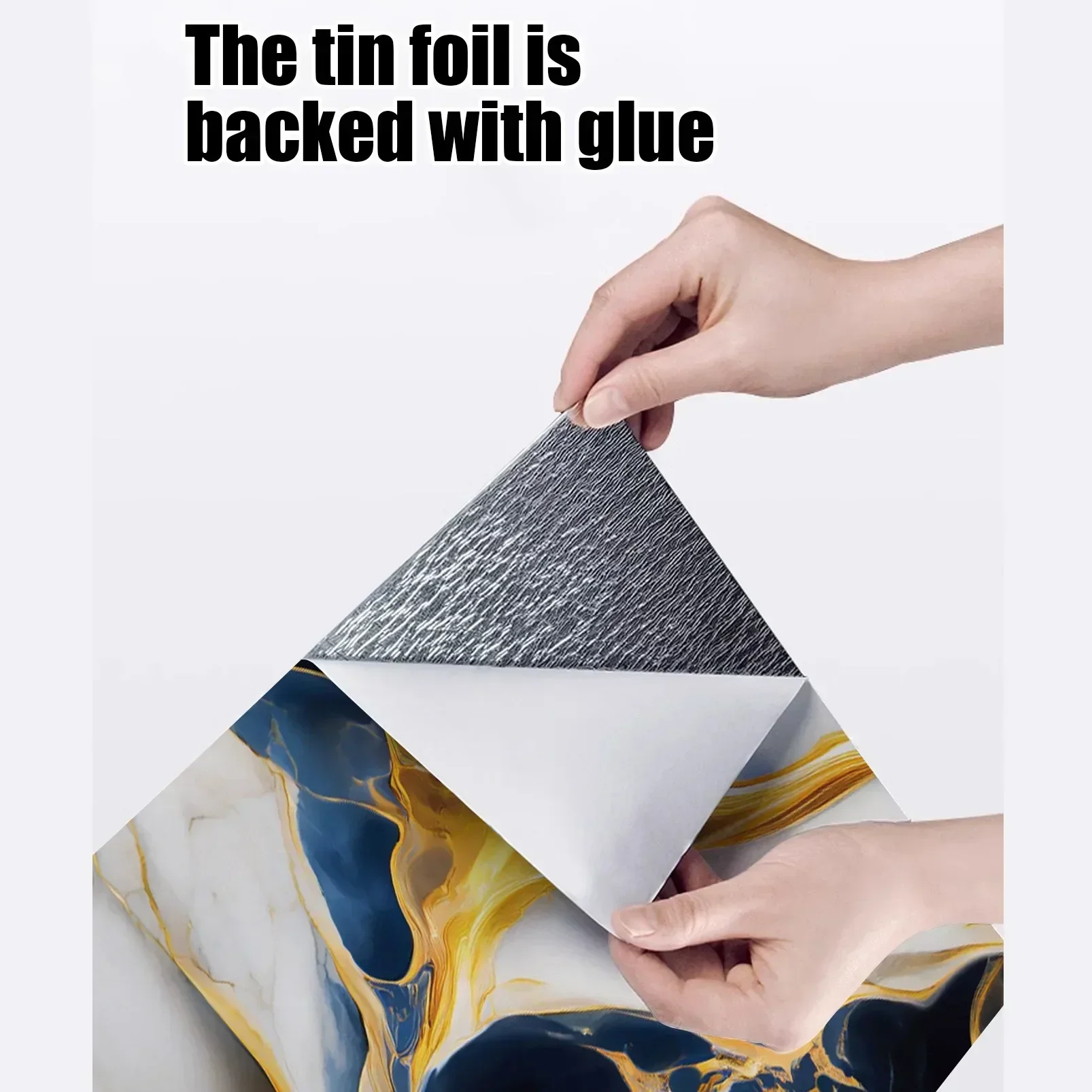 10-50PCS Imitation Marble 3D Ceramic Tile Wall Renovation Decoration Sticker Waterproof Self-adhesive Homeelf-adhesive Wallpaper