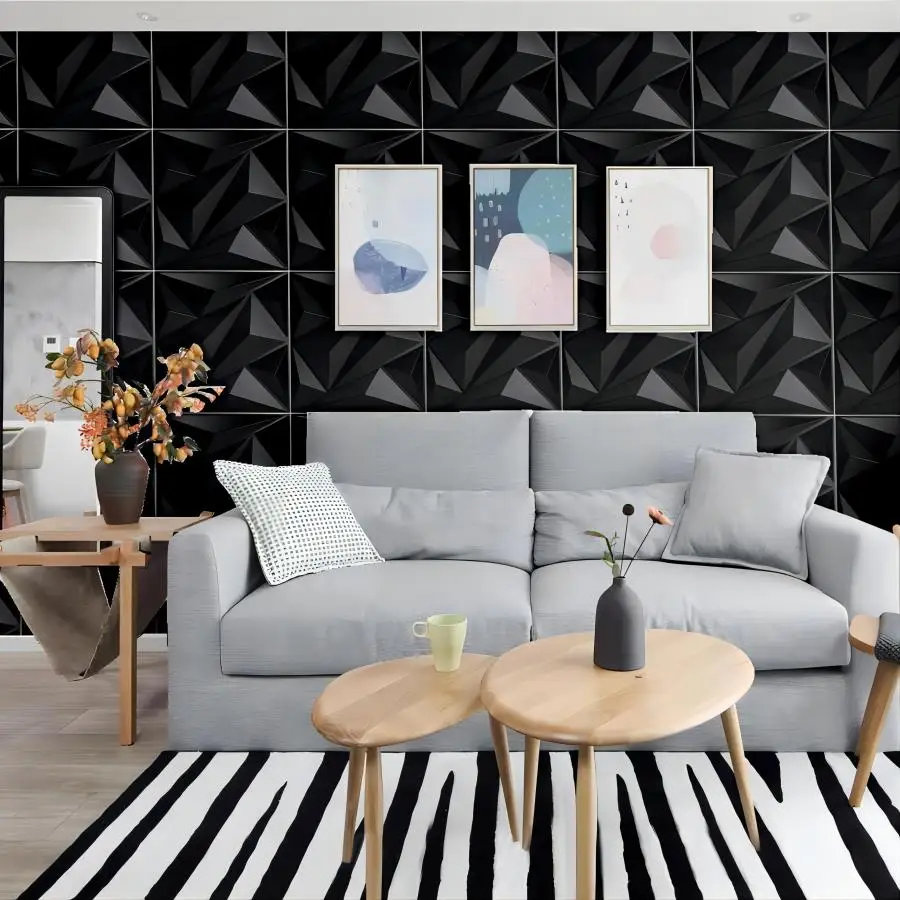 12pcs/20pcs 3D Textured Wall Panels for Indoor Wall Decoration, Suitable for Living Room Hall Bedroom Hotel Office, 30cm X 30cm