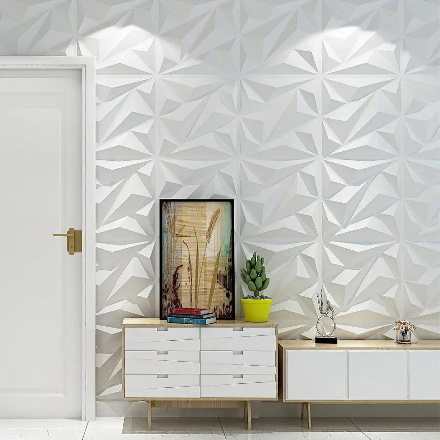 12pcs/20pcs 3D Textured Wall Panels for Indoor Wall Decoration, Suitable for Living Room Hall Bedroom Hotel Office, 30cm X 30cm