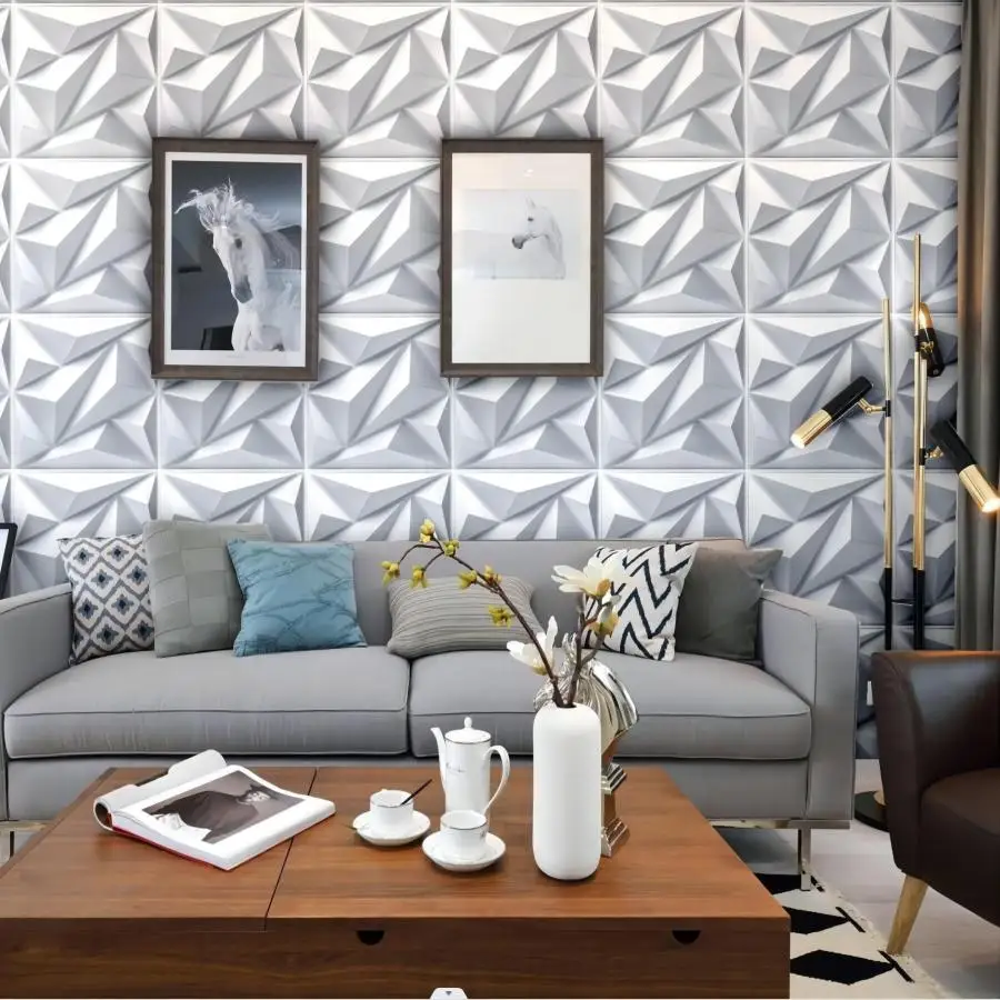 12pcs/20pcs 3D Textured Wall Panels for Indoor Wall Decoration, Suitable for Living Room Hall Bedroom Hotel Office, 30cm X 30cm