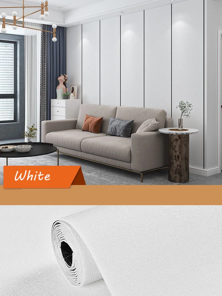 50cmX2.8M/10M 3D Self-Adhesive Insulation Wallpaper Waterproof Moisture-Proof Soundproof Panel Ceiling TV Background Decoration
