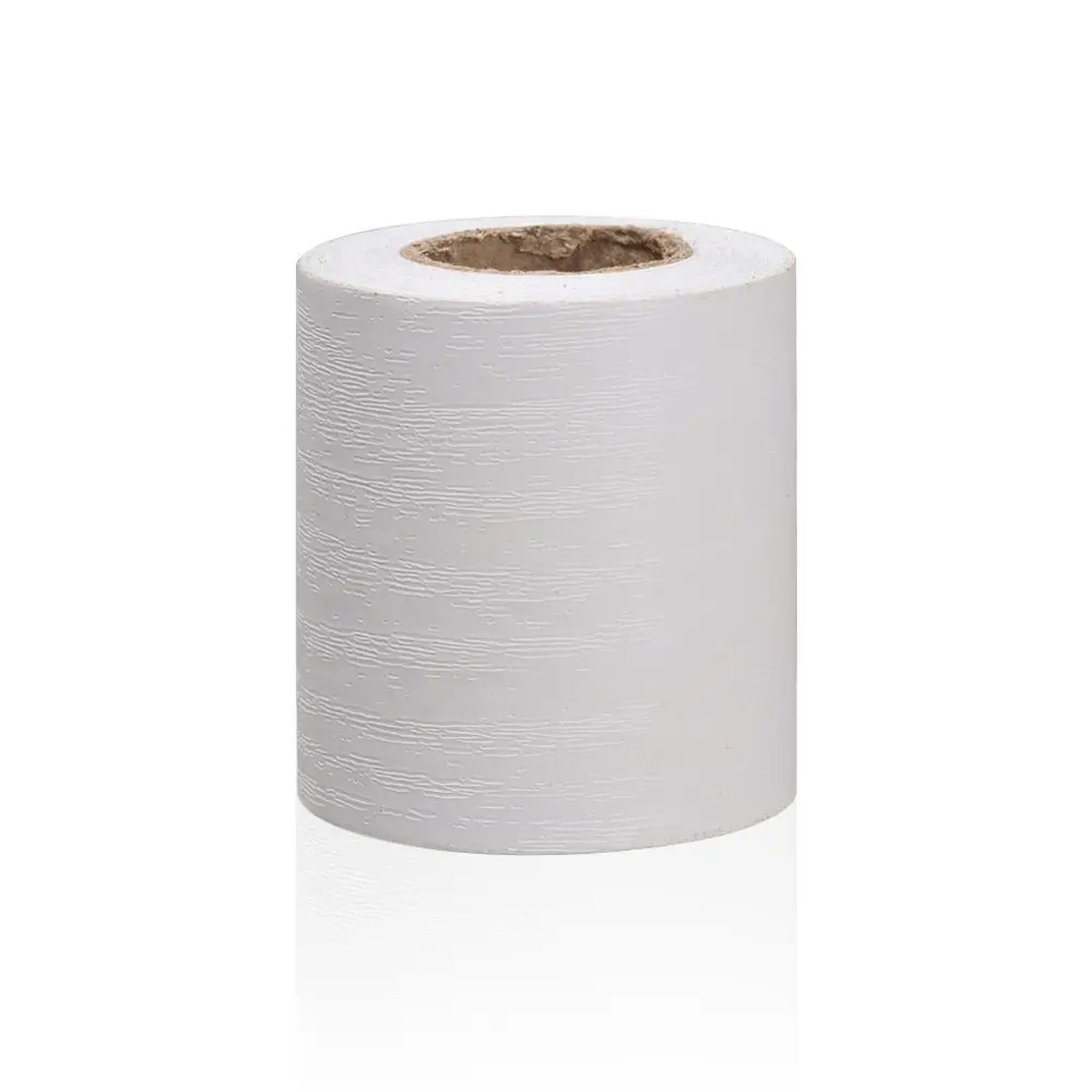Self-adhesive PVC Wallpaper Waterproof Wood Living Room Skirting Line Vinyl Decals Baseboard Wall Border Corner Stickers