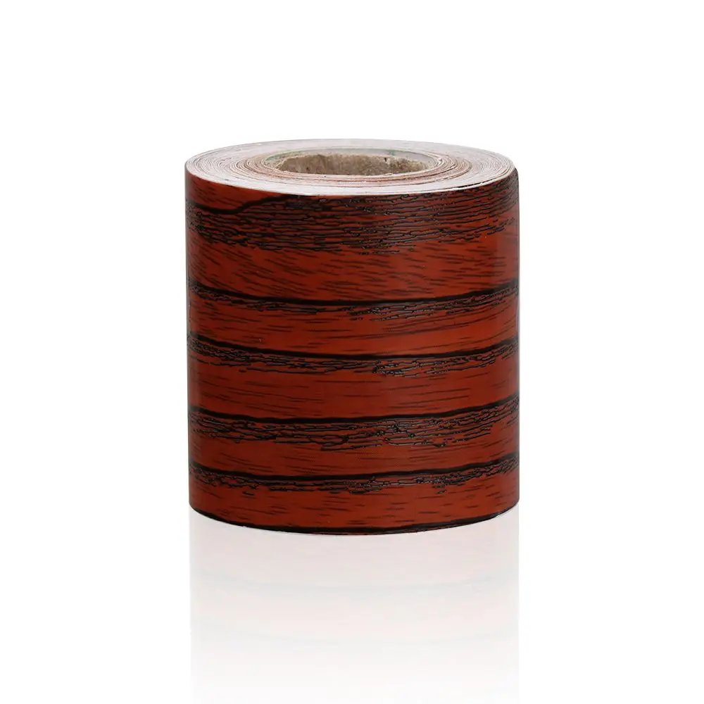 Self-adhesive PVC Wallpaper Waterproof Wood Living Room Skirting Line Vinyl Decals Baseboard Wall Border Corner Stickers