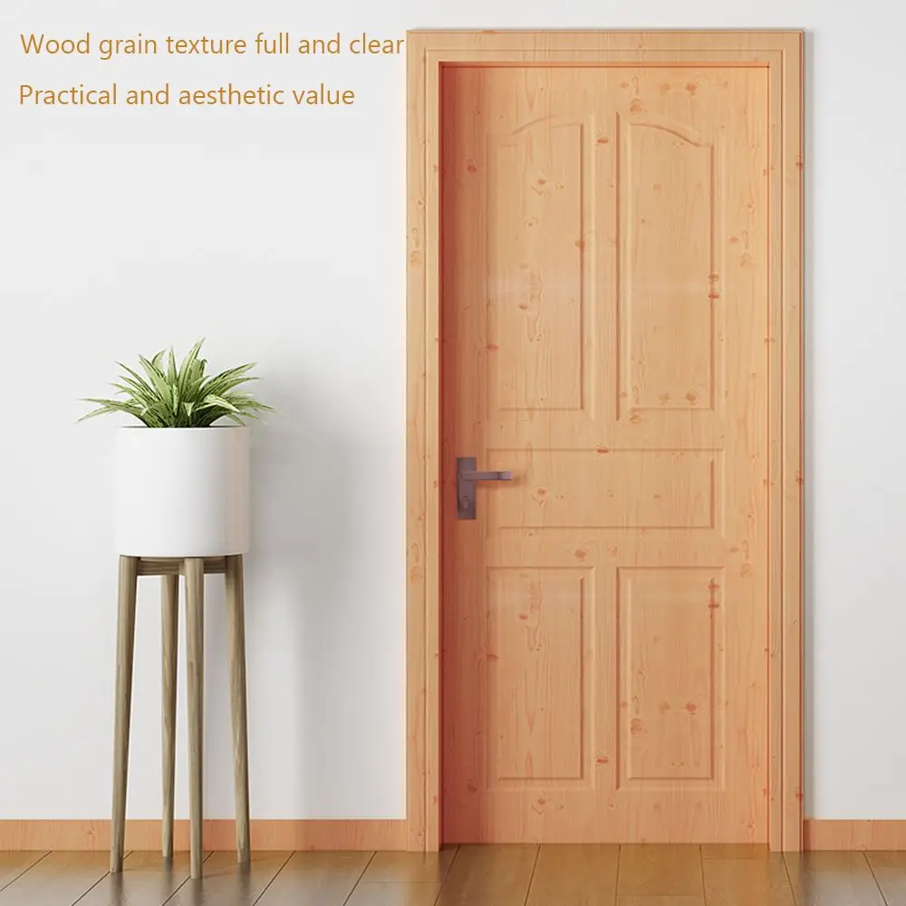Self-adhesive PVC Wallpaper Waterproof Wood Living Room Skirting Line Vinyl Decals Baseboard Wall Border Corner Stickers
