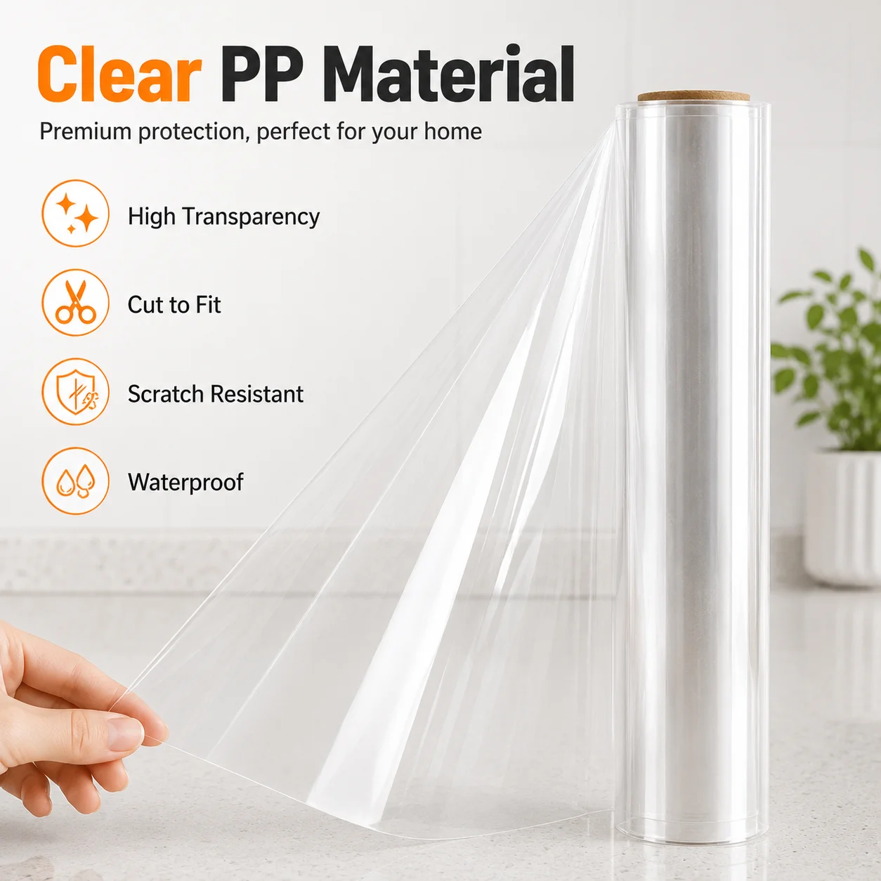 45Cm Transparent Waterproof And Oil-Proof Static Wallpaper Kitchen Stove Anti-Fouling Sticker High Temperature Resistant