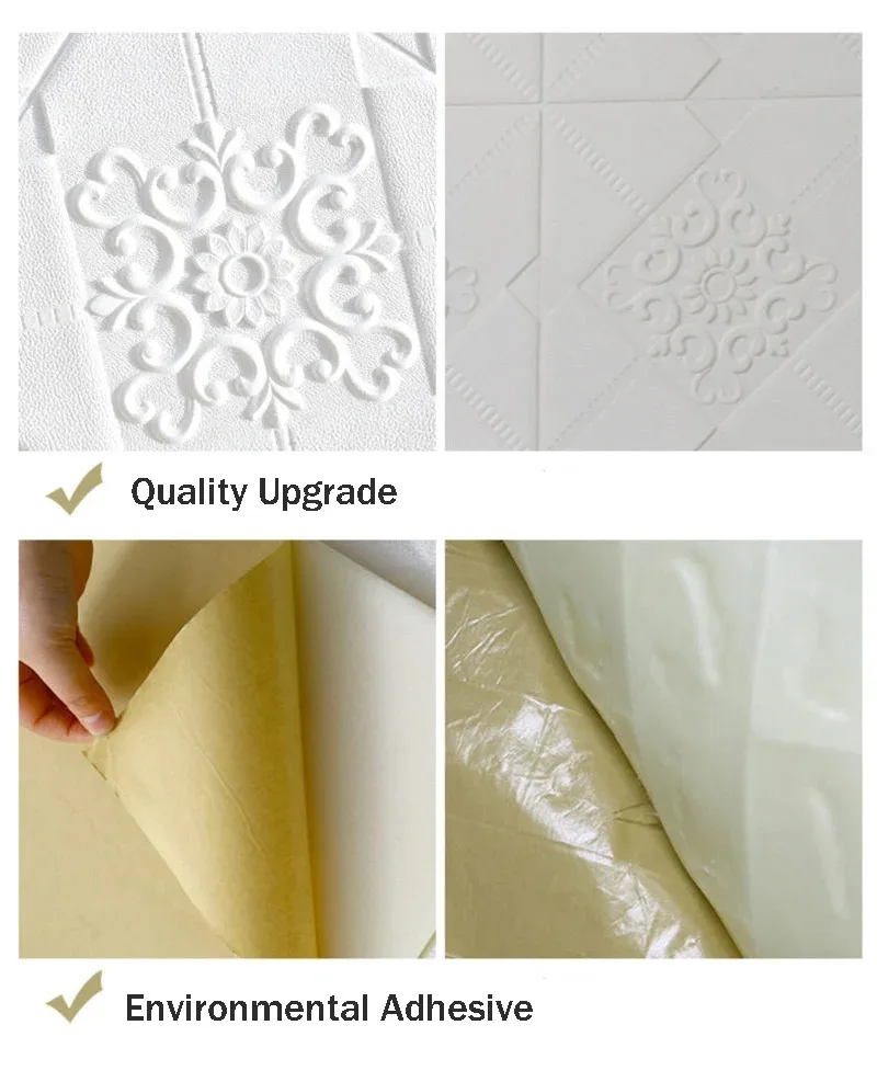 5-20pcs 35cm 3D Ceiling Decor Wall Stickers Peel & Stick Waterproof Anti-Collision Wallpaper for Bedroom & Home