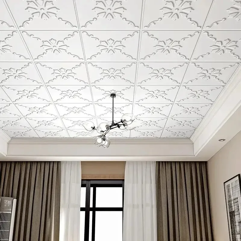 5-20pcs 35cm 3D Ceiling Decor Wall Stickers Peel & Stick Waterproof Anti-Collision Wallpaper for Bedroom & Home