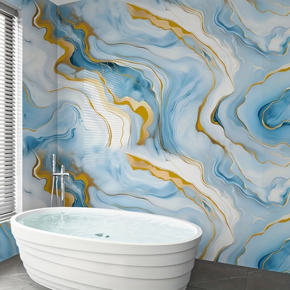Self Adhesive Marble Wallpaper 3Mx60CM Peel and Stick Wall Sticker Waterproof Heat Resistant Kitchen Backsplash Countertop Decor