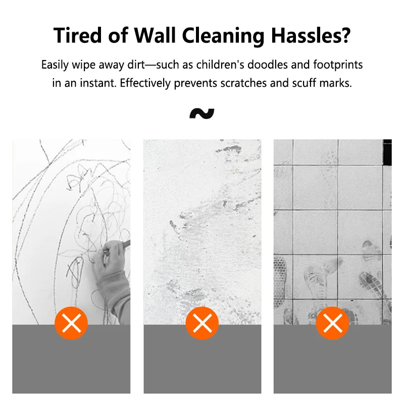Household Clear Wall Protector Anti-dirt Electrostatic Sticker Waterproof Decorative Film for Indoor Wall Decoration