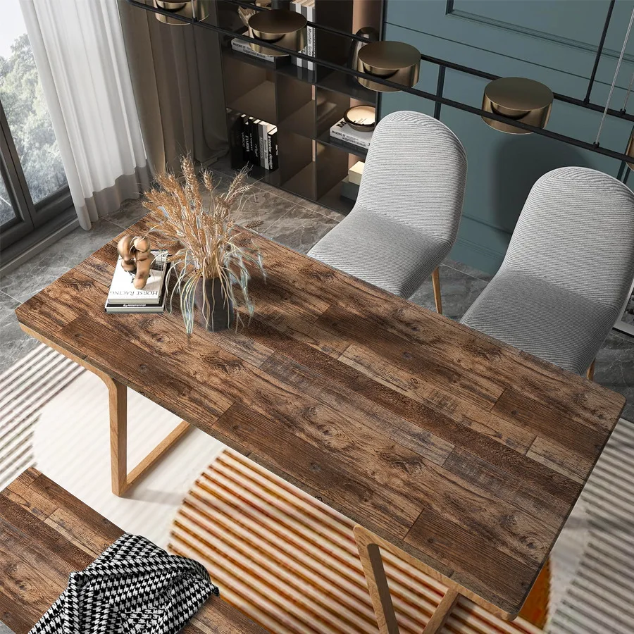 Retro Wood Grain Self-adhesive Wallpaper Background Wall and Door Stickers Furniture Color Change Moisture-proof PVC Wallpaper