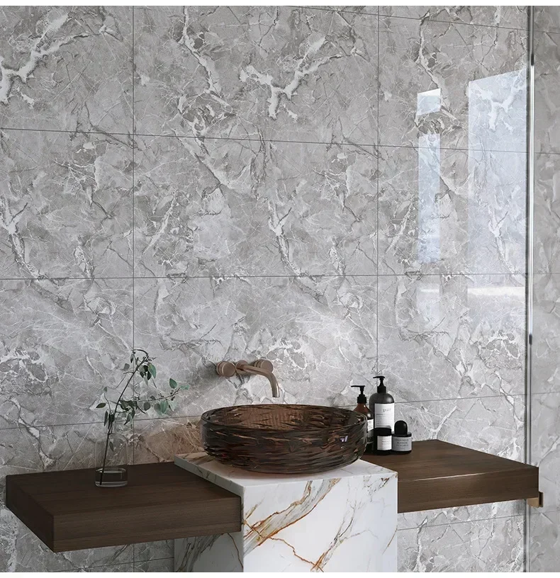 10/20/40PCS 30x30cm Self Adhesive Wallpaper Waterproof Tile Stickers FloorSticker for Kitchen Bathroom Ins Style Home Decor