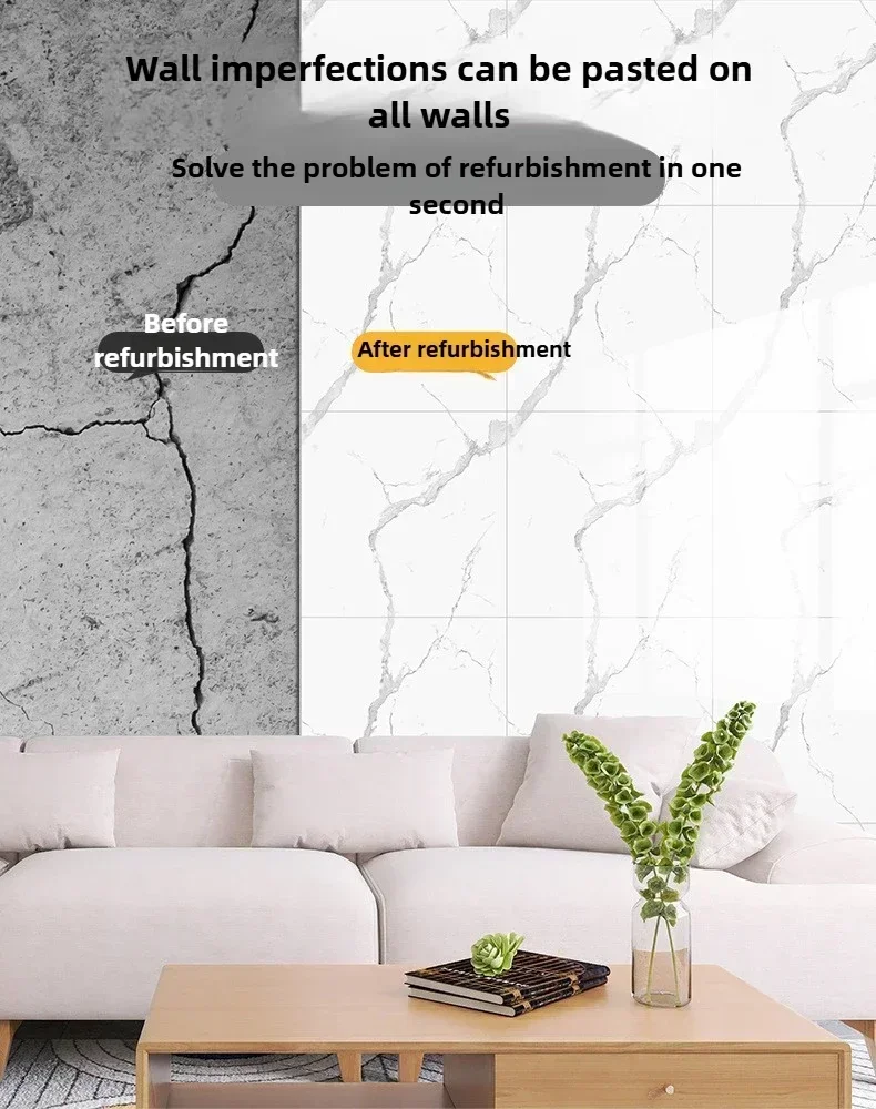 10/20/40PCS 30x30cm Self Adhesive Wallpaper Waterproof Tile Stickers FloorSticker for Kitchen Bathroom Ins Style Home Decor