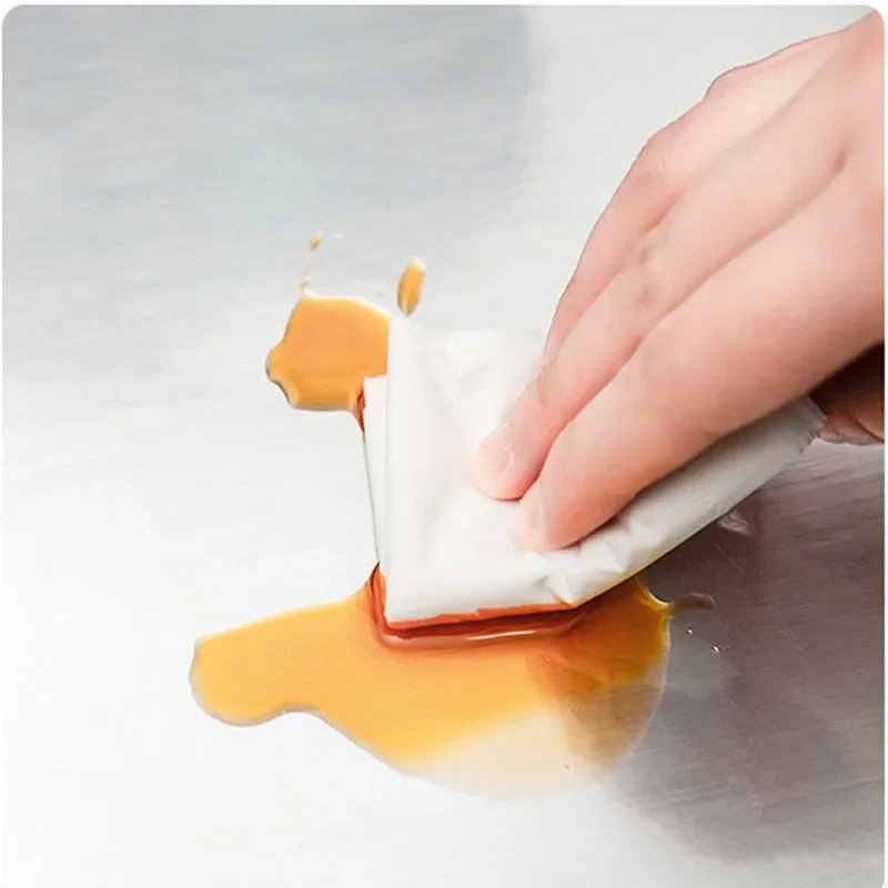 40cm Fireproof and Waterproof Brushed Silver Self-Adhesive Wallpaper Modern Refrigerator Living Room Kitchen Countertop