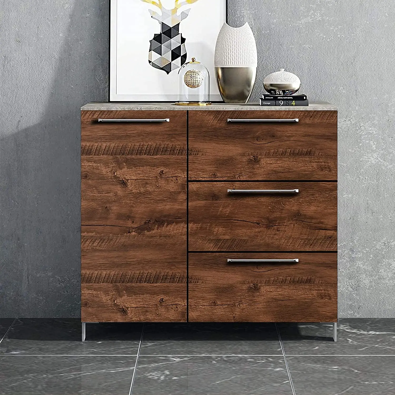 PVC Self Adhesive Waterproof Wallpaper Wall in Roll Furniture Cabinets Vinyl Decorative Film Wood Grain Stickers For Home Decor