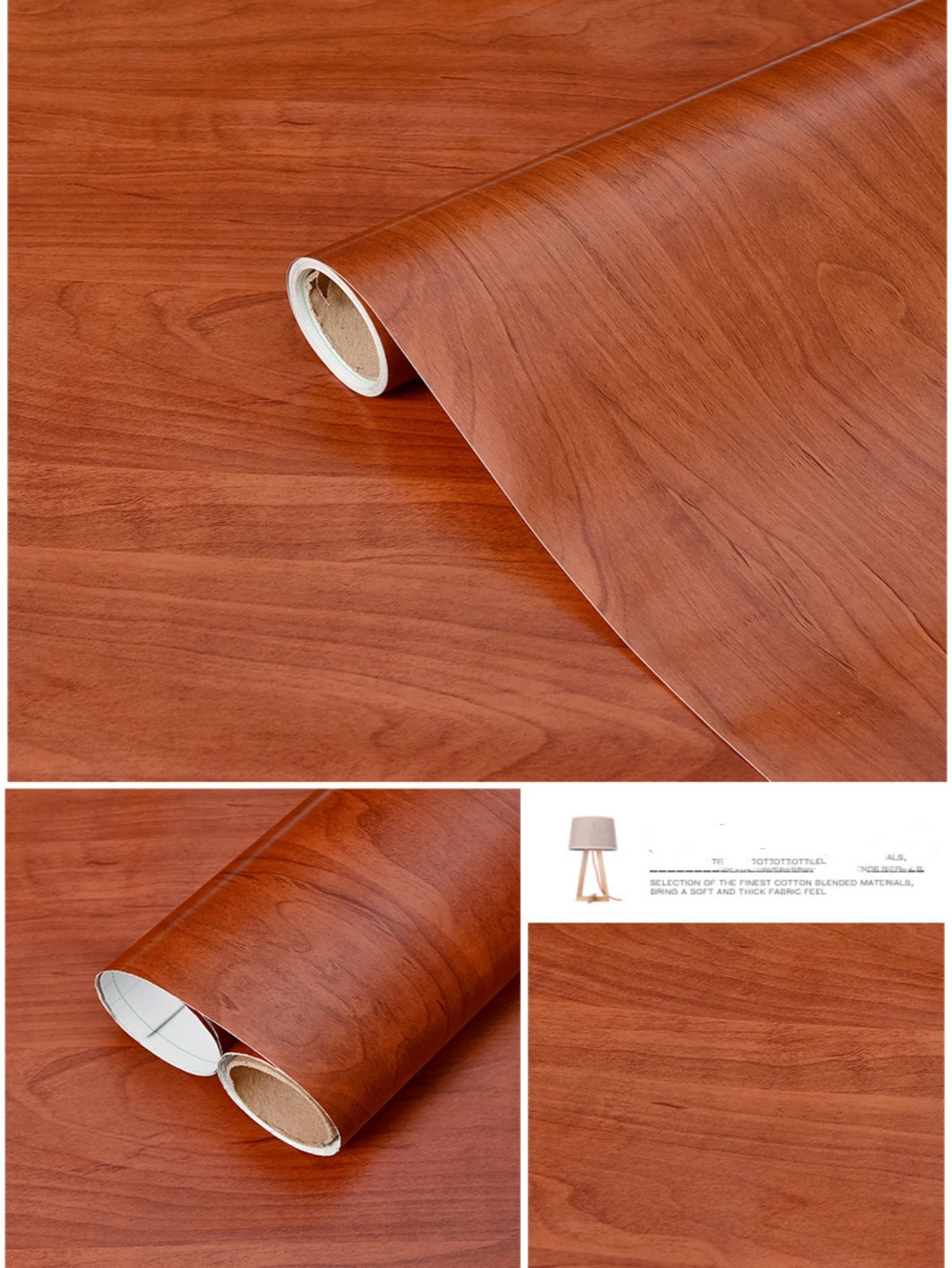 PVC Self Adhesive Waterproof Wallpaper Wall in Roll Furniture Cabinets Vinyl Decorative Film Wood Grain Stickers For Home Decor