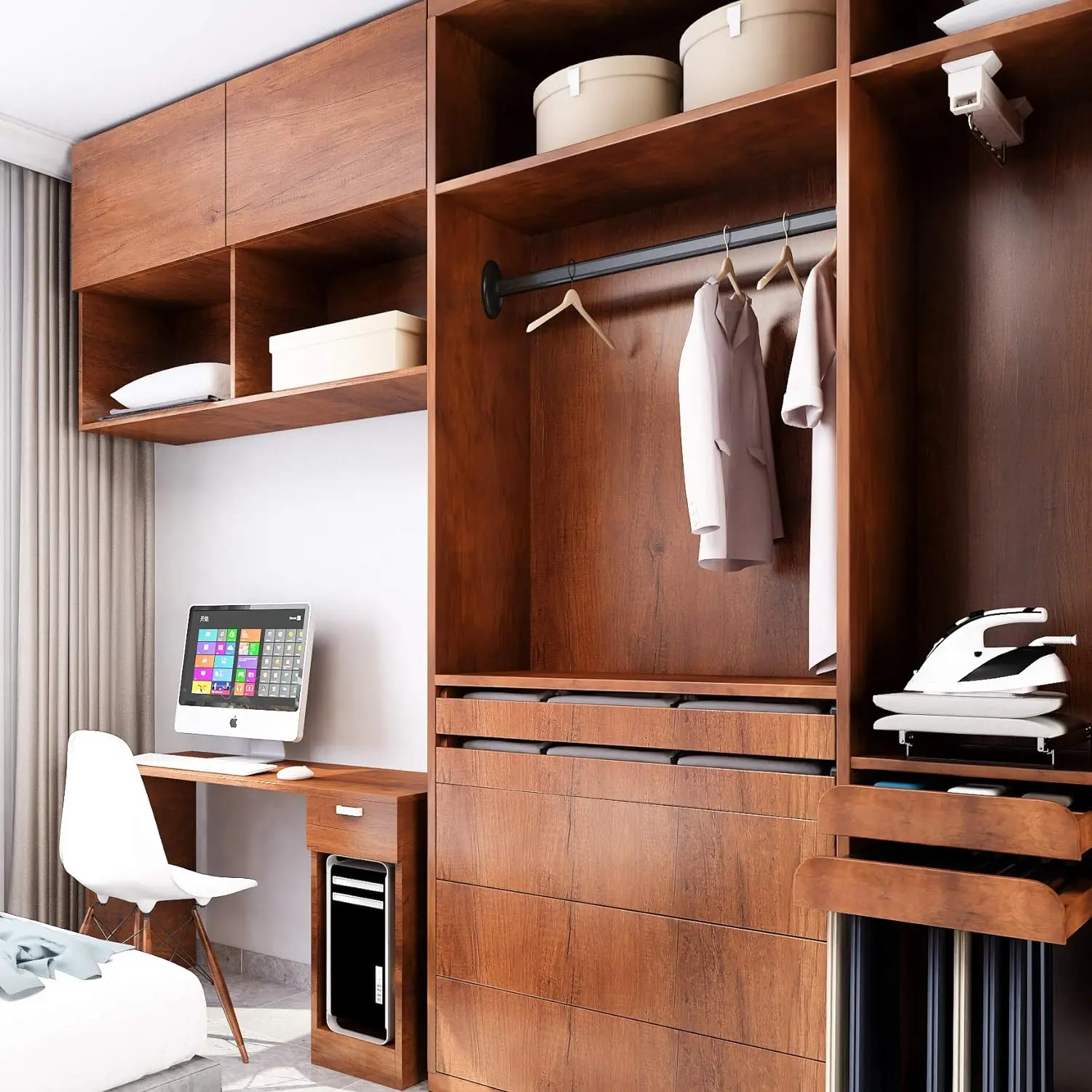 Wood Grain Contact Paper Brown Wooden Wallpaper Self-Adhesive Removable Vinyl Film Easy to Apply For Furniture Kitchen Cabinets