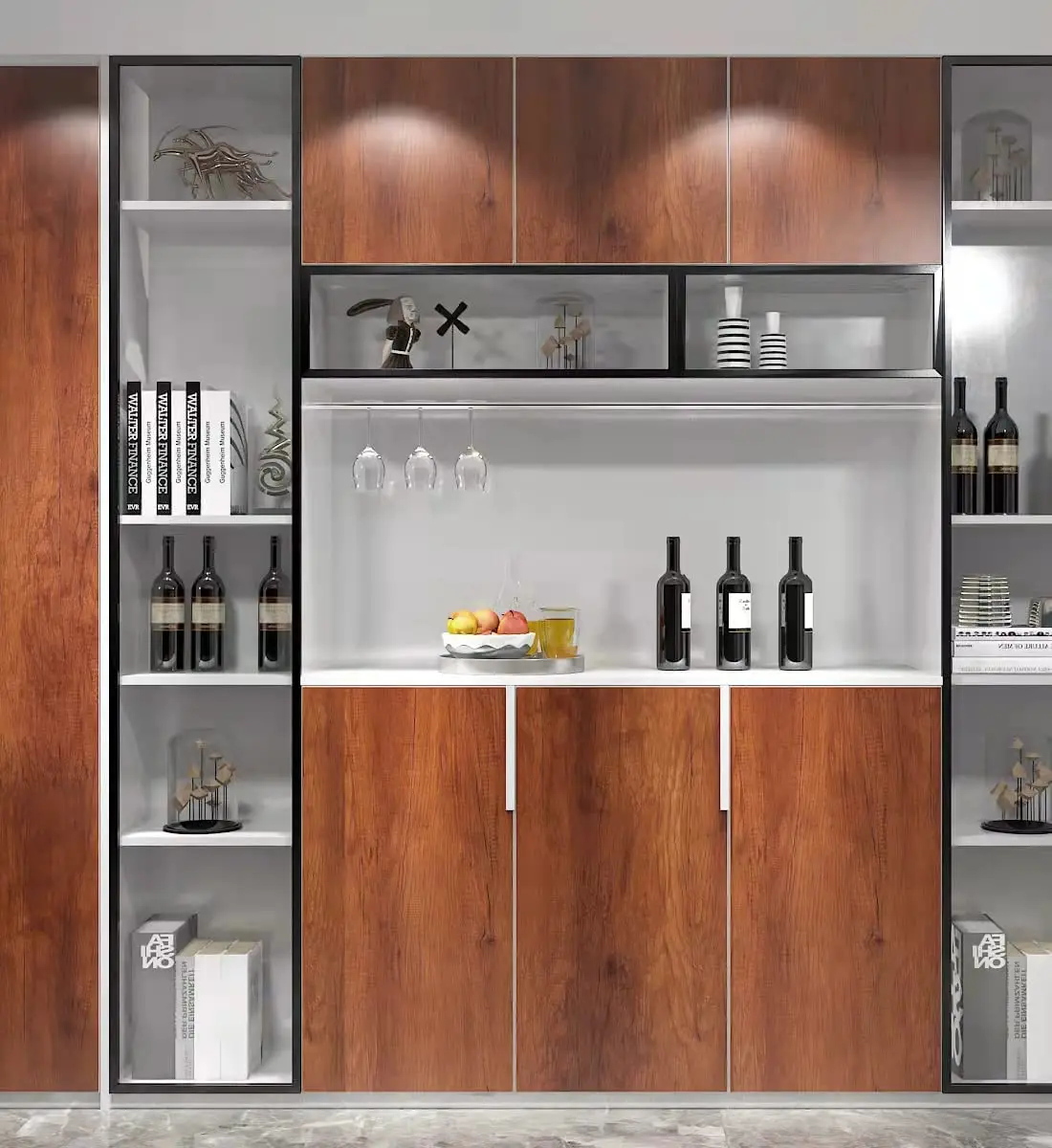 Wood Grain Contact Paper Brown Wooden Wallpaper Self-Adhesive Removable Vinyl Film Easy to Apply For Furniture Kitchen Cabinets