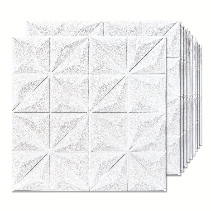 35*35cm 3d Room Decor Warm Decoration Self-adhesive Wall Stickers Ceiling Background Foam Waterproof Anti-collision Wallpaper