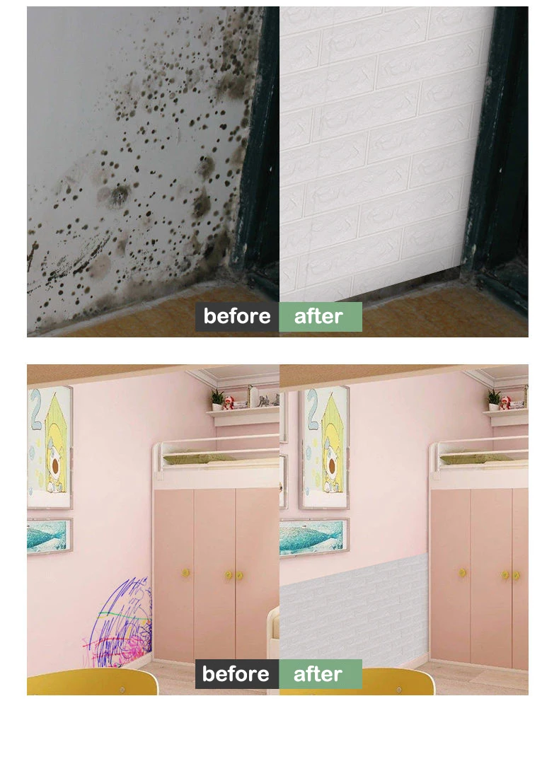 5-30pcs Self-adhesive 35cm*30cm Wallpaper Peel and Stick Wallpaper Decoration for Bedroom Brick Pattern Pvc DIY