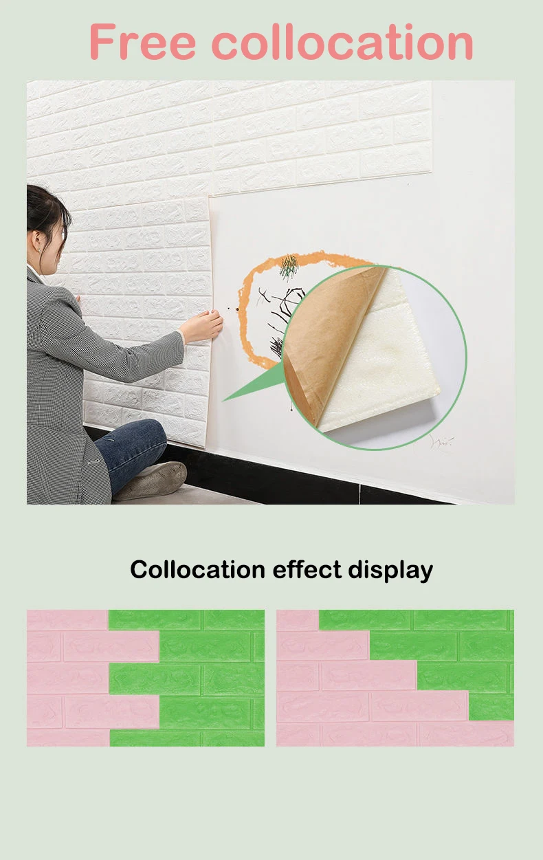 5-30pcs Self-adhesive 35cm*30cm Wallpaper Peel and Stick Wallpaper Decoration for Bedroom Brick Pattern Pvc DIY