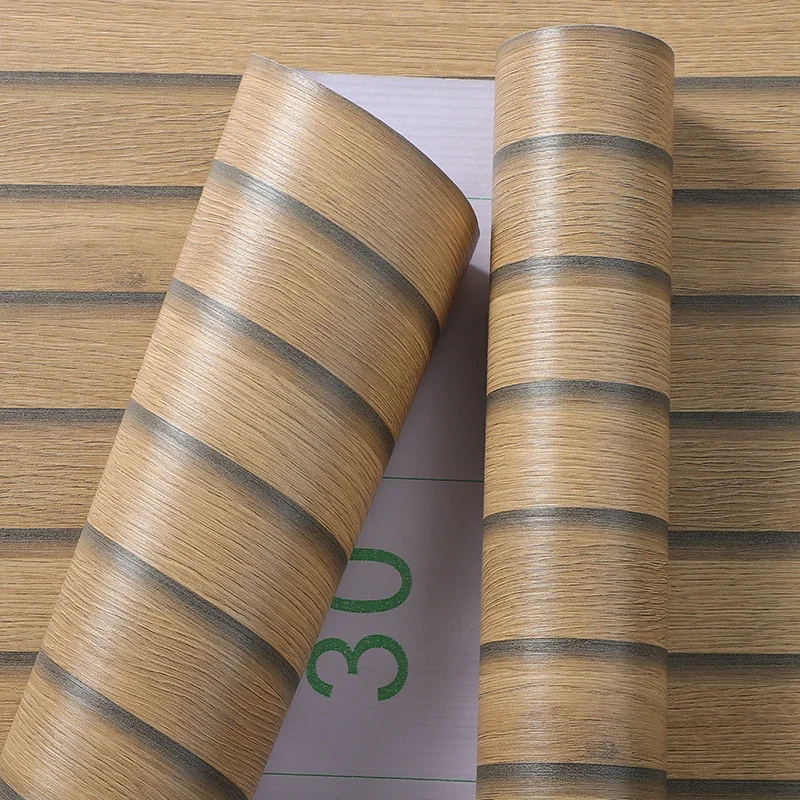 PVC Self-Adhesive Wood Grain Waterproof And Moisture-Proof Wallpaper/Vinyl Wall Sticker Suitable For Bedroom And Home Décor