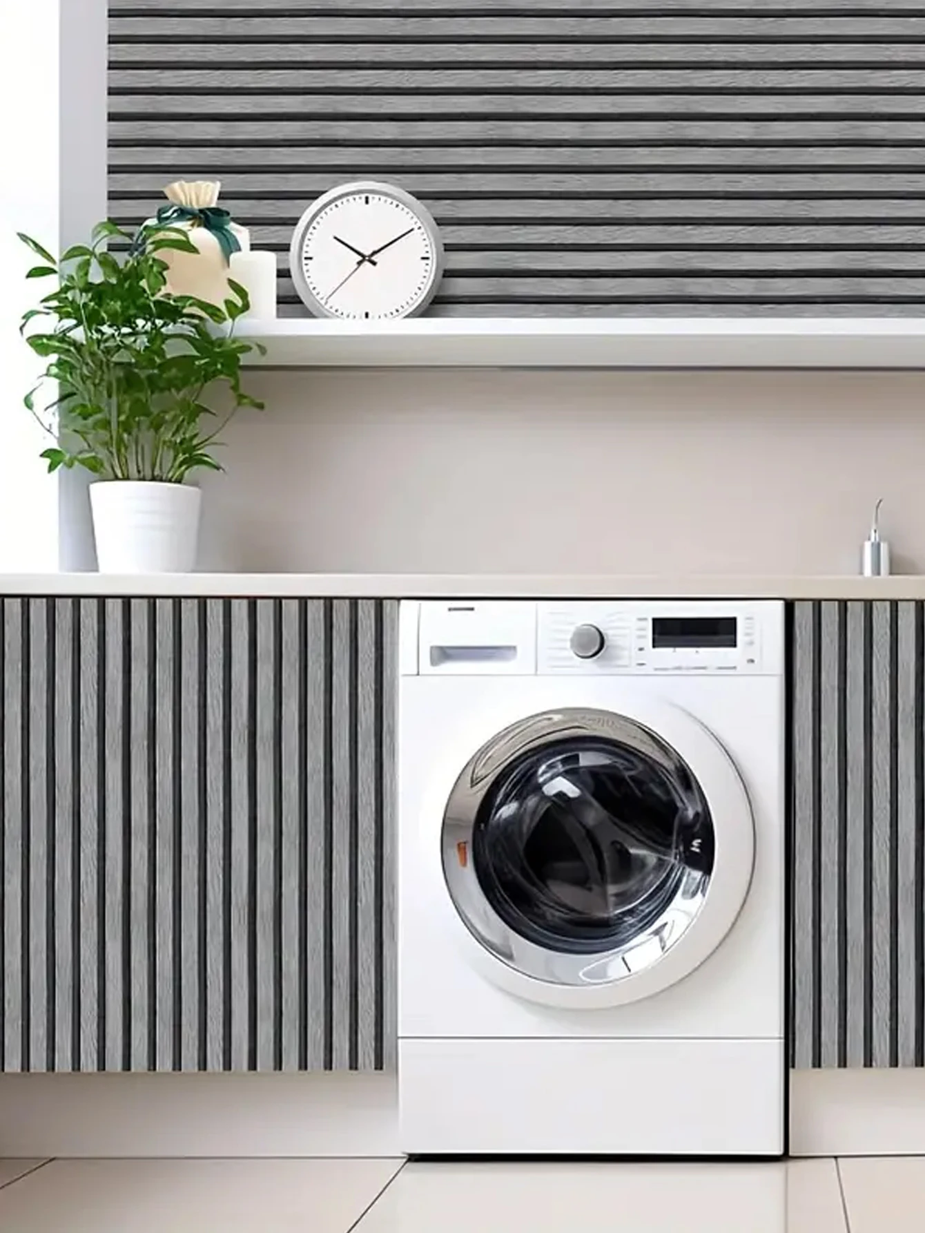 45cm Big Roll Home Decoration Background Wall Desk Cabinet Wallpaper Wood Stripes Waterproof PVC Self-adhesive Wall Stickers
