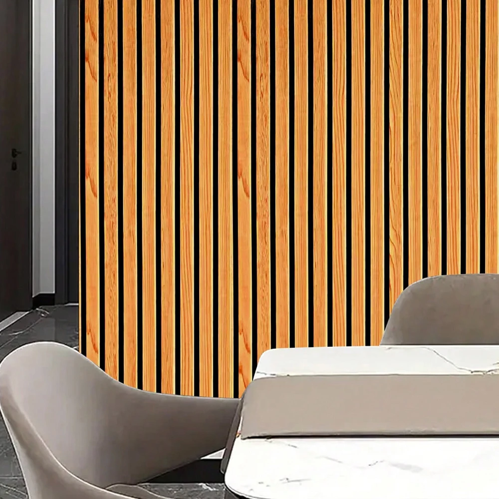 45cm Big Roll Home Decoration Background Wall Desk Cabinet Wallpaper Wood Stripes Waterproof PVC Self-adhesive Wall Stickers