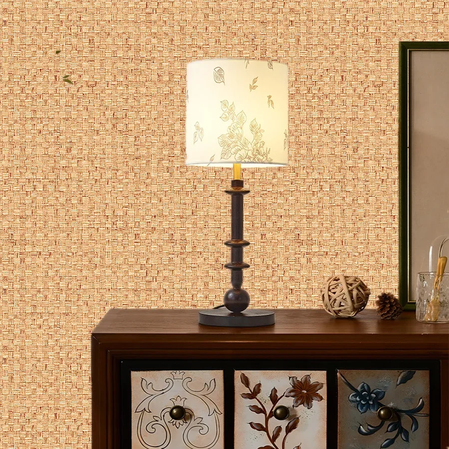 Chinese Style Bamboo Mat Pattern Self-adhesive Wallpaper Retro Style Restaurant and Study Imitation Bamboo Woven PVC Wallpaper