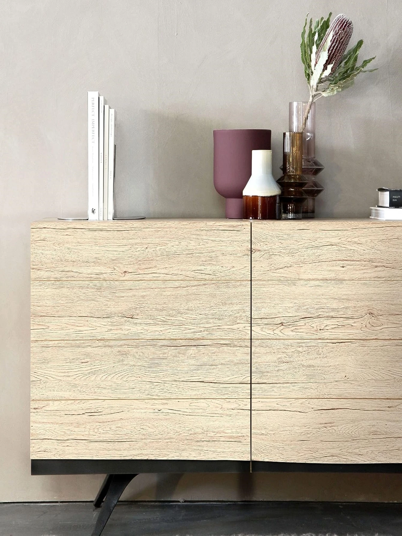 55cm Width Wood Grain PVC Wallpaper for Door Wardrobe Cupboard Table Furniture Waterproof Self Adhesive Stickers Home Decor Film